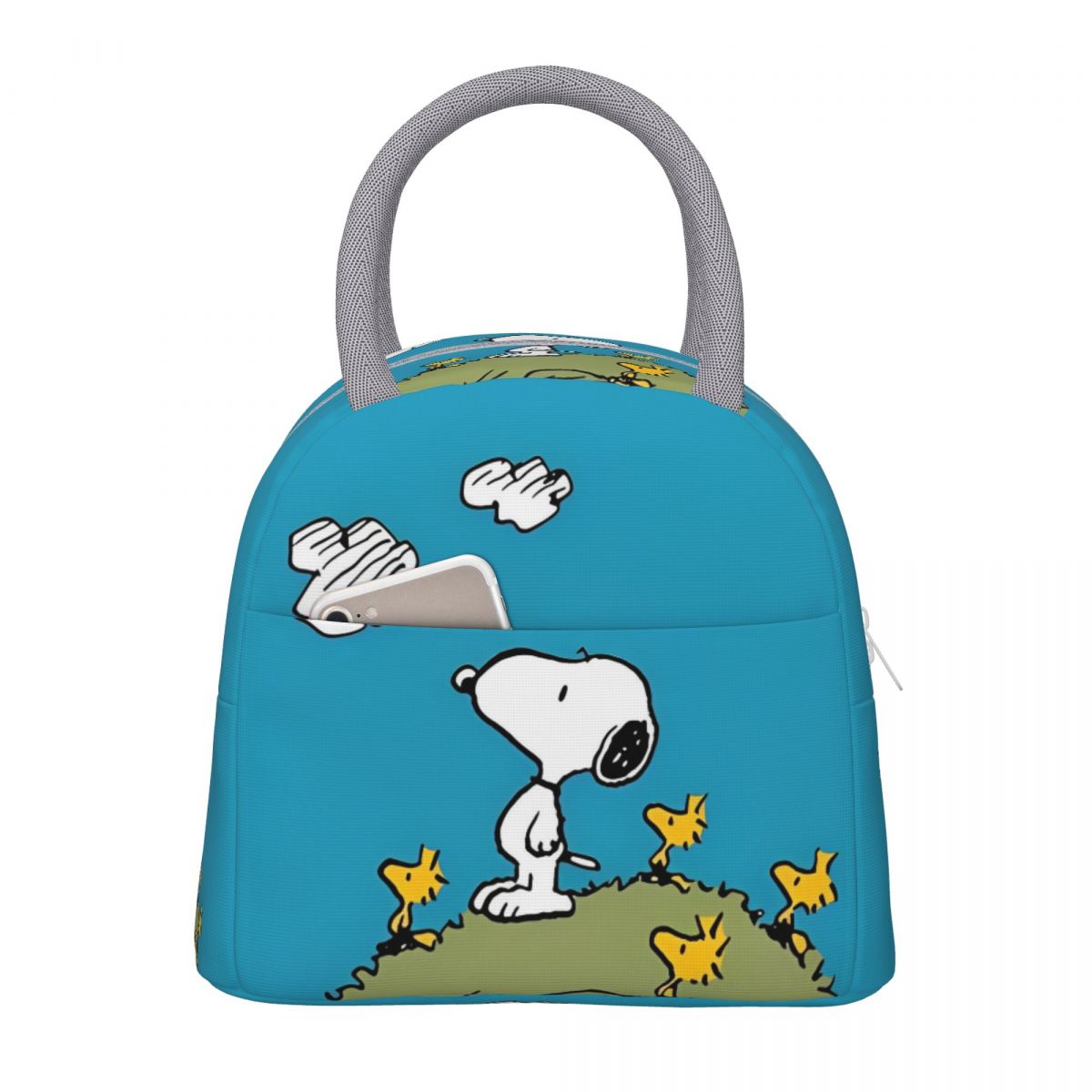 Tote Bag Sublimation - สนูปปี้ พีนัทส์ถุงอาหารกลางวันแบบมีฉนวนกันความร้อน ภาชนะใส่อาหารกันรั่ว ถุงเก็บความร้อน กล่องอาหารกลางวัน กระเป๋าสำหรับเดินทางไปโรงเรียน