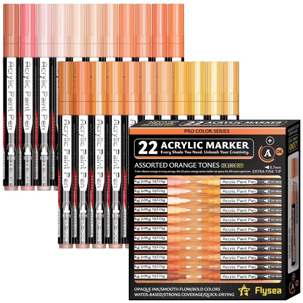 Copic Marker Classic - ปากกาเพ้นท์อะคริลิค 22 ชิ้น หัวแหลมพิเศษ 0.7 มม.