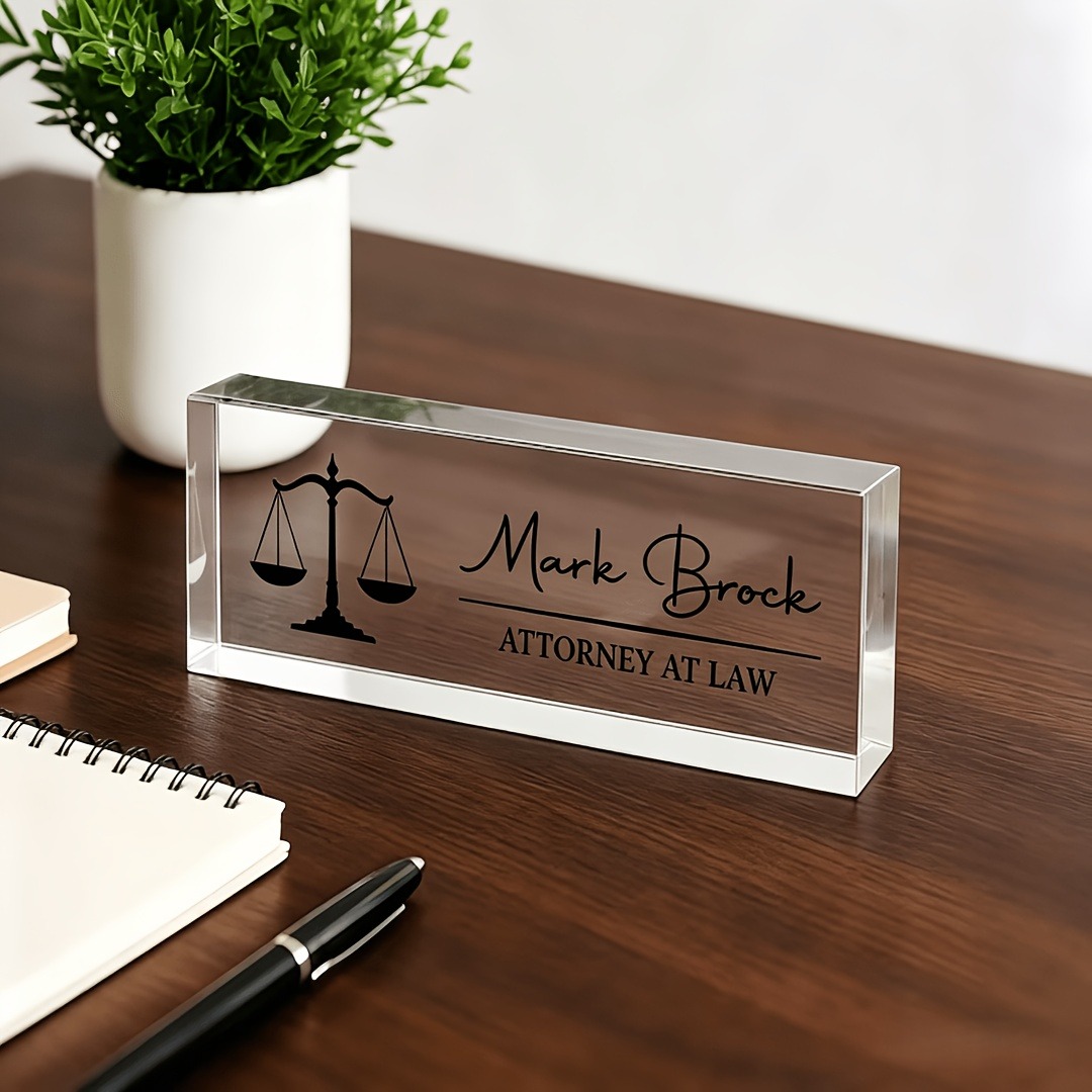 ป้ายชื่ออะคริลิกสำหรับโต๊ะทำงา - Photo Acrylic Block บทวิจารณ์และราคา